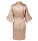 Satin Silk Robes plus Size Wedding Bathrobe Bride Bridesmaid Dress Gown Women Clothing Sleepwear Maid of Honor Rose Gold