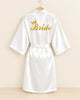 Peignoir satiné de préparation de mariage