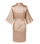 Satin Silk Robes plus Size Wedding Bathrobe Bride Bridesmaid Dress Gown Women Clothing Sleepwear Maid of Honor Rose Gold