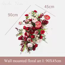 Composition Florale Rouge de Mariage – Décoration Suspendue