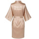 Satin Silk Robes plus Size Wedding Bathrobe Bride Bridesmaid Dress Gown Women Clothing Sleepwear Maid of Honor Rose Gold