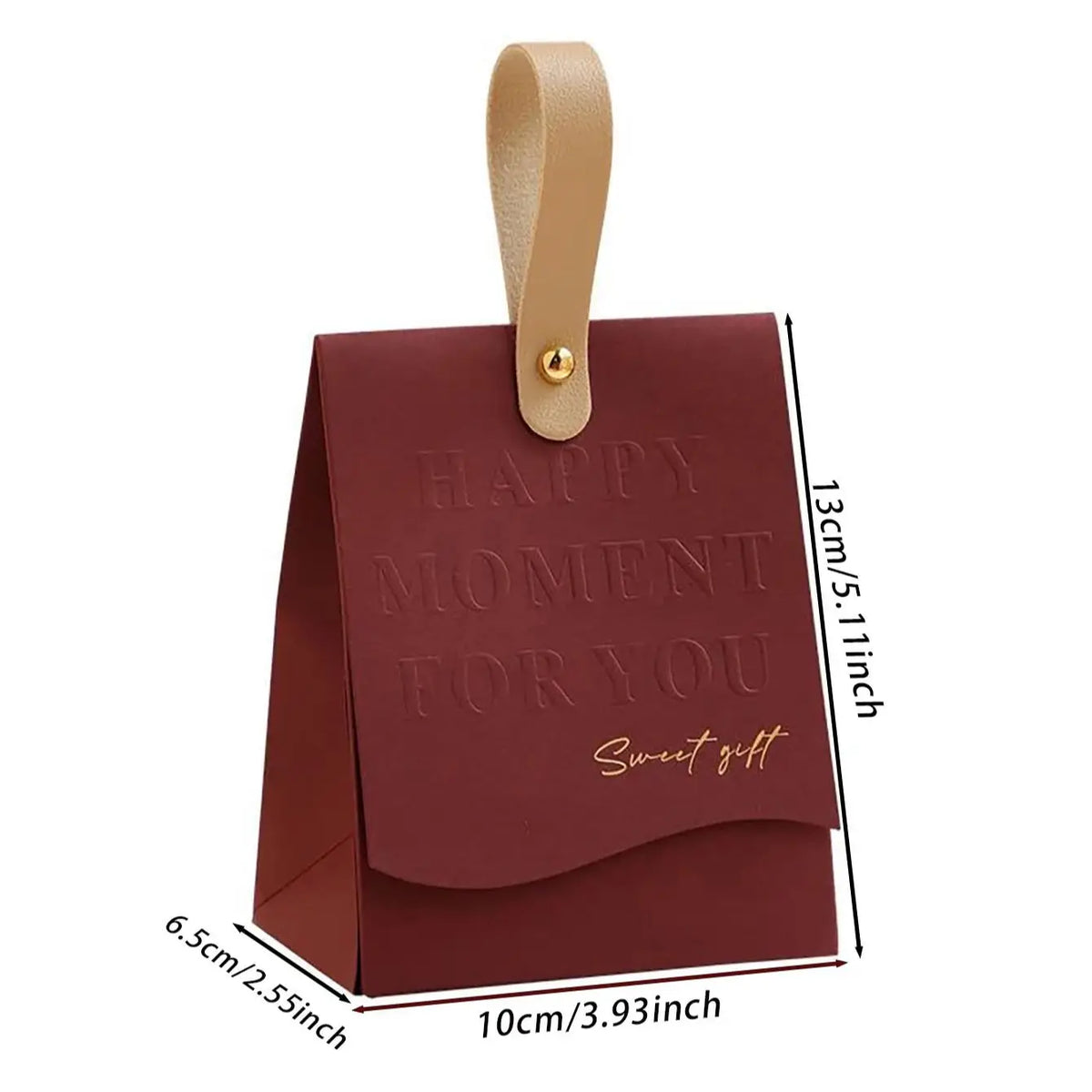 10Pcs Creative Leather Portable Gift Box High-End Portable Wedding Candy Paper Box Party Packaging Supplies Paper Box